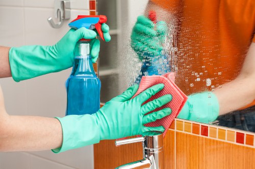 Specialist equipment used for hard floor cleaning in Clapham