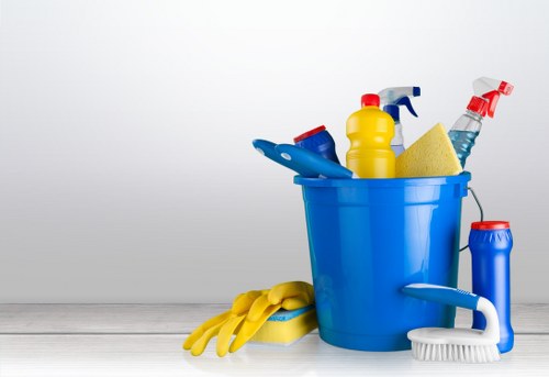 Cleaning operative handling supplies before beginning work