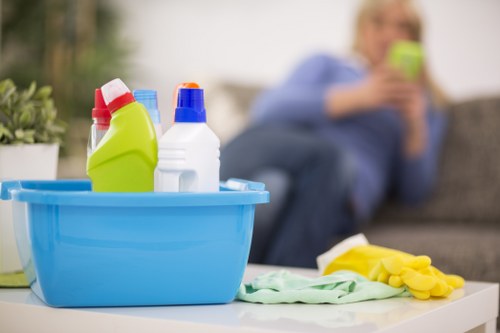 Deep cleaning a lounge sofa with specialist equipment