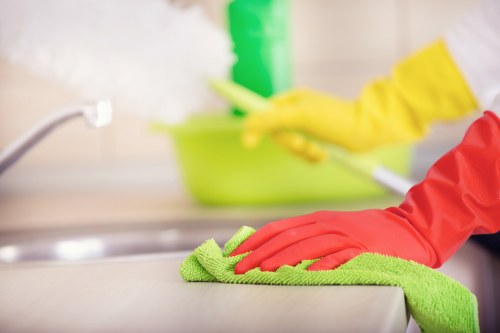 Kitchen deep cleaning during end of tenancy cleaning in Clapham